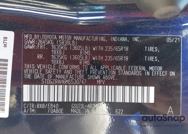 5TDGZRAH6MS530747: 40270095