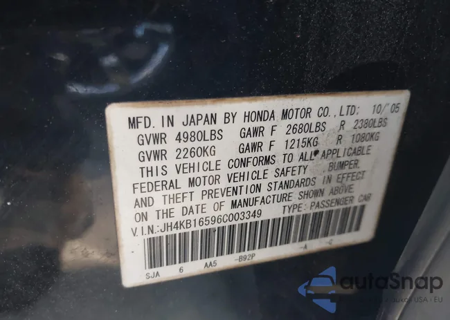 JH4KB16596C003349: 40278046