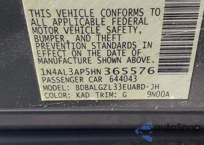 1N4AL3AP5HN365576: 40279589