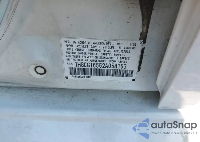 1HGCG16552A058153: 40278667