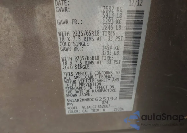 5N1AR2MN8DC625192: 40284199