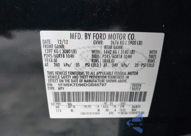 1FM5K7D96DGB86797: 40285020