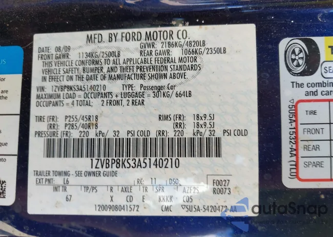 1ZVBP8KS3A5140210: 40287155