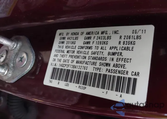 1HGCP2F73BA132760: 40287377