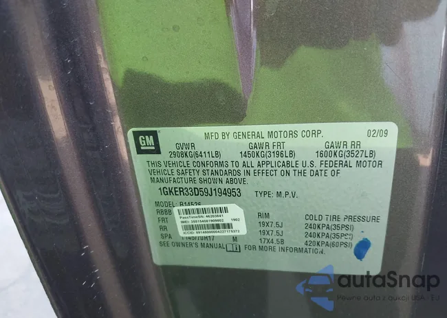 1GKER33D59J194953: 40287551