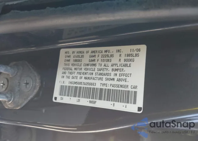 1HGCM56857A056663: 40286958