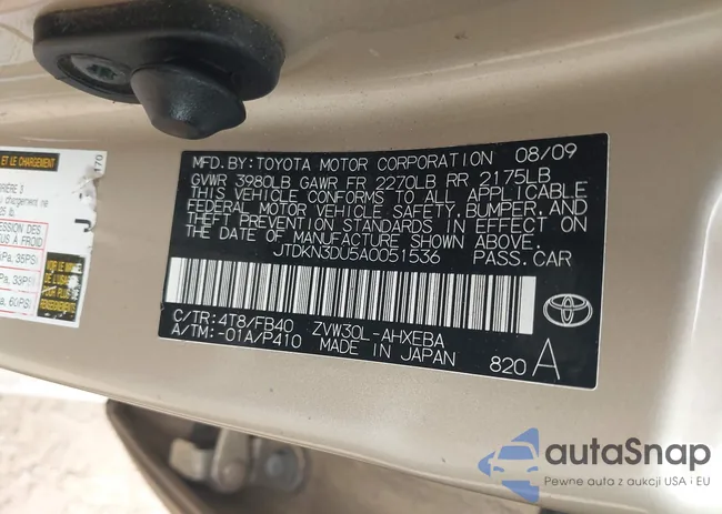 JTDKN3DU5A0051536: 40288304