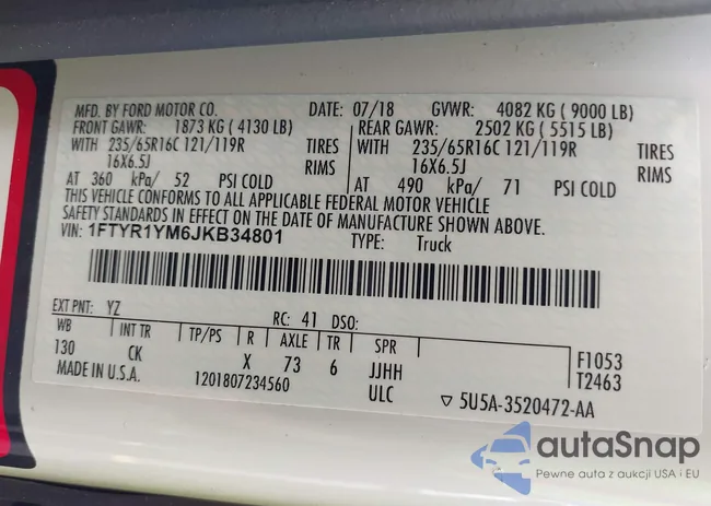 1FTYR1YM6JKB34801: 40289398