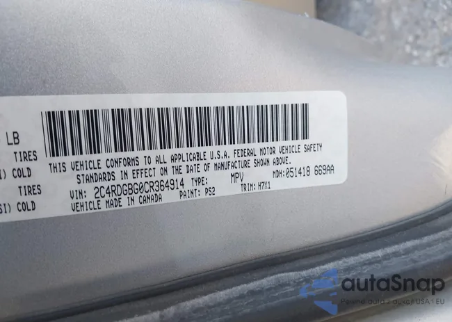 2C4RDGBG0CR364914: 40294825