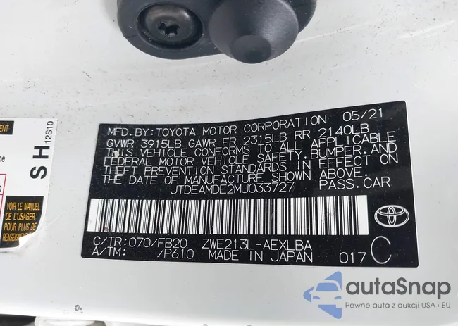 JTDEAMDE2MJ033727: 40298232