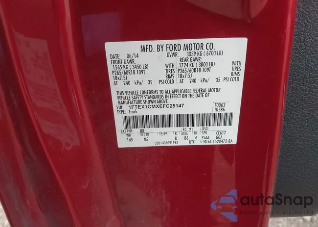 1FTEX1CMXEFC25147: 40299026