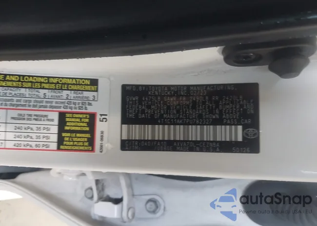 4T1C11AK7PU782327: 40299750