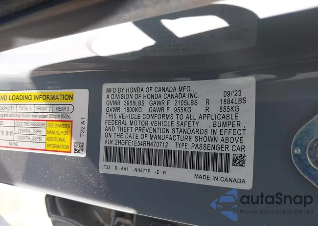 2HGFE1E54RH470712: 40302309