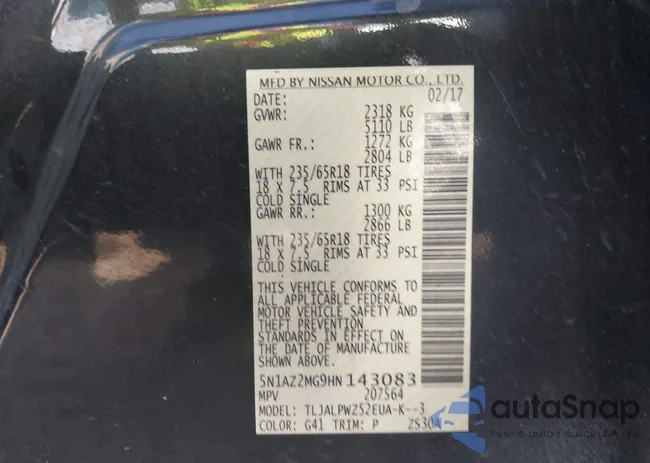 5N1AZ2MG9HN143083: 40302442