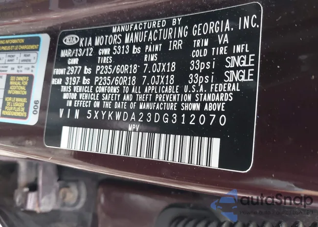 5XYKWDA23DG312070: 40304452