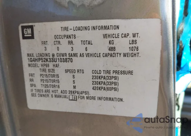 1G4HP52K33U103870: 40307290