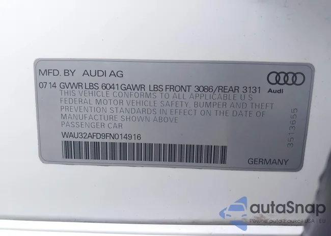 WAU32AFD9FN014916: 40307496