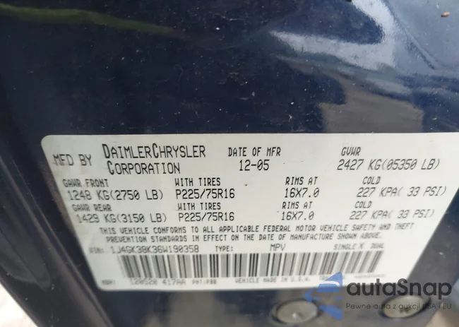 1J4GK38K36W190358: 40306624