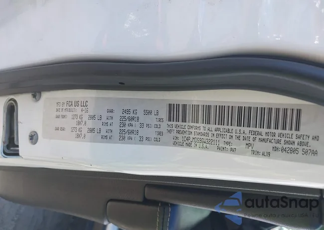 1C4PJMDS9GW322111: 40308259