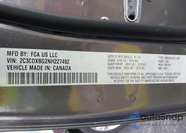 2C3CDXBG2NH227492: 40308933