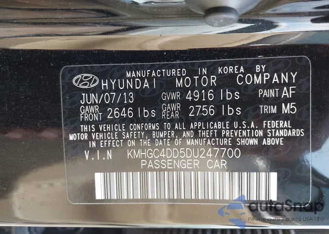 KMHGC4DD5DU247700: 40310271