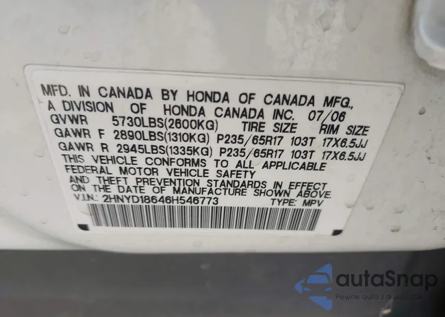 2HNYD18646H546773: 40309768