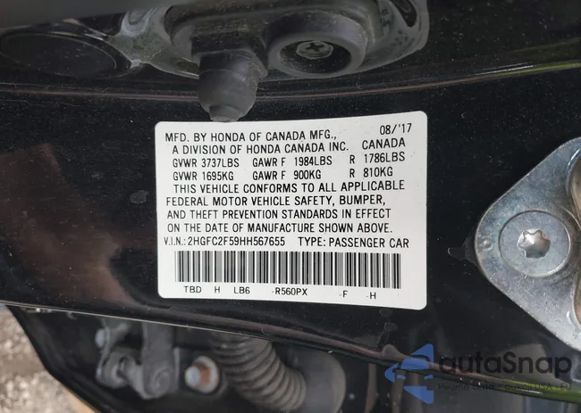 2HGFC2F59HH567655: 40312717