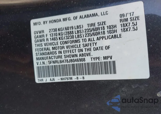 5FNRL6H78JB046908: 40313915