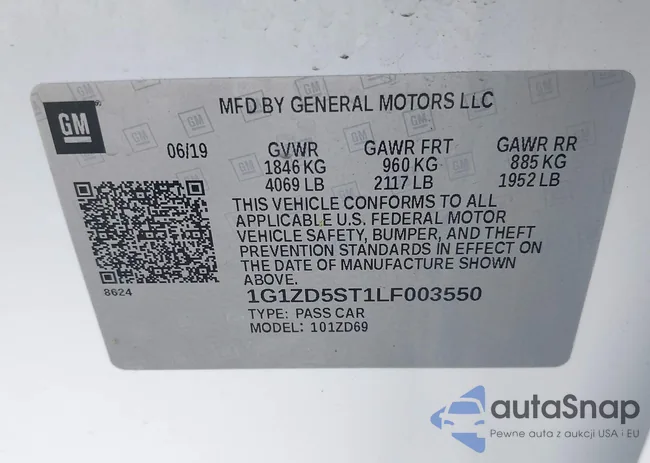 1G1ZD5ST1LF003550: 40317080