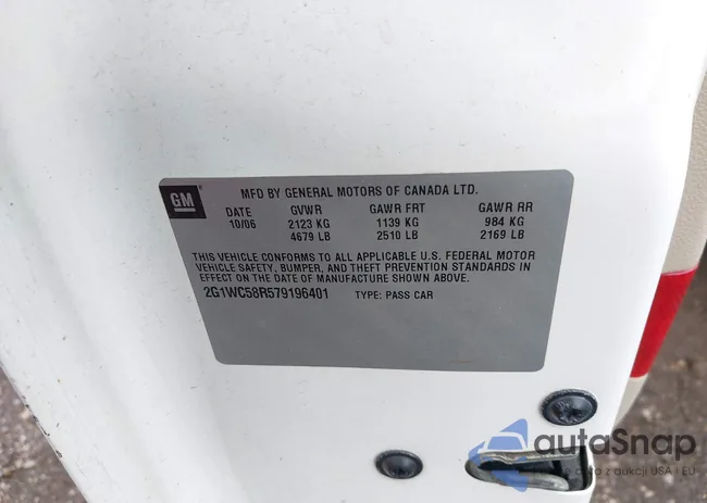 2G1WC58R579196401: 40319623