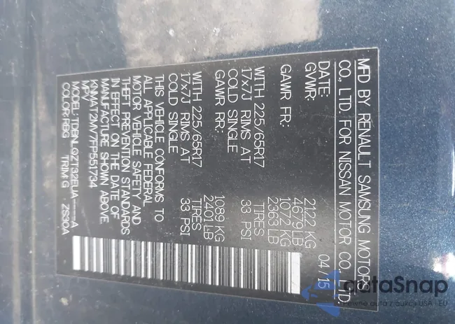 KNMAT2MV7FP551734: 40320599