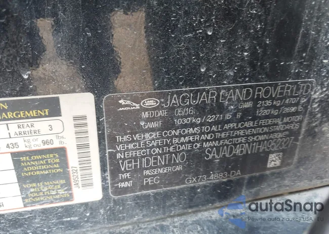 SAJAD4BN1HA952327: 40322076