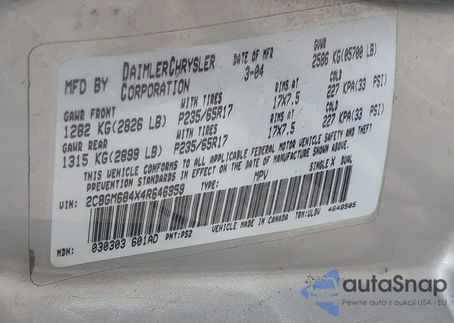 2C8GM684X4R646959: 40324831