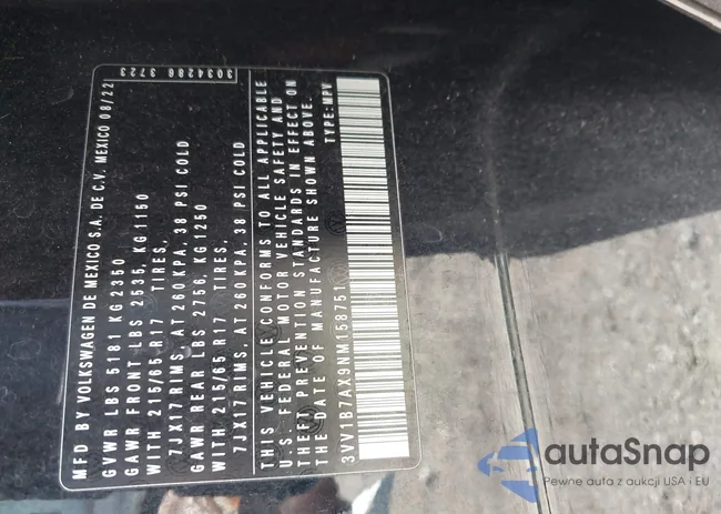 3VV1B7AX9NM158751: 40326481