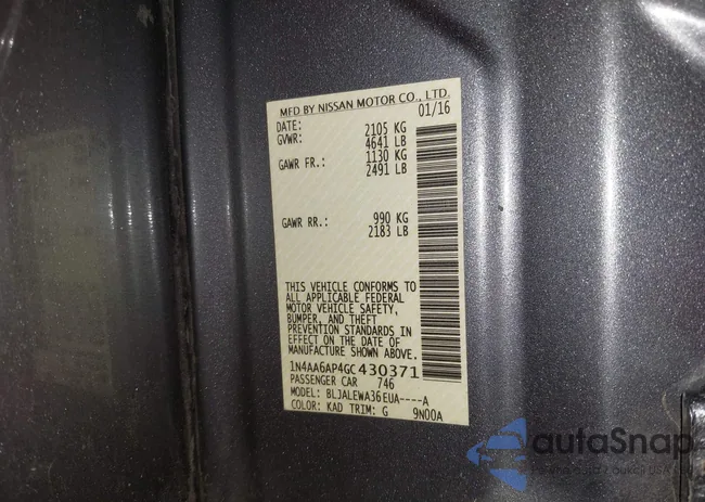 1N4AA6AP4GC430371: 40325621