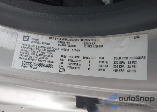 1GCCS146958200864: 40327255