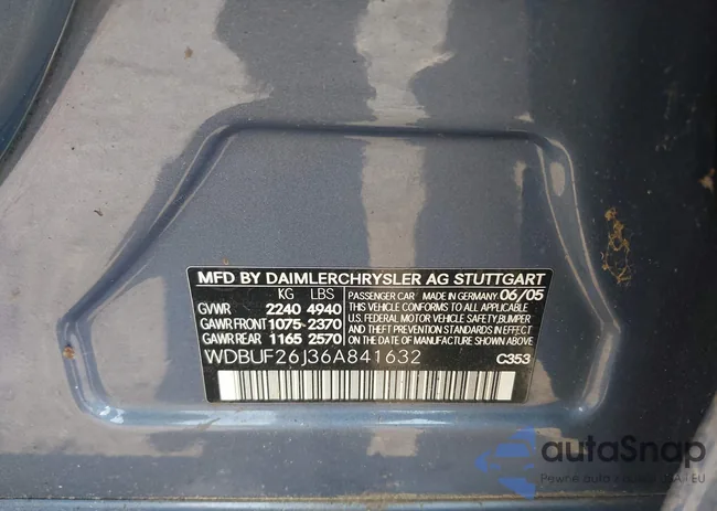 WDBUF26J36A841632: 40327816