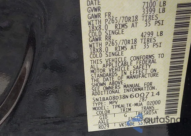 5N1BA08D38N600714: 40329377