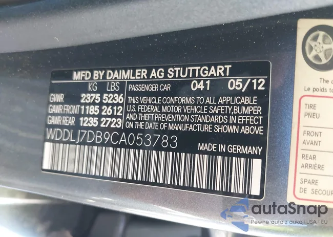 WDDLJ7DB9CA053783: 40328655