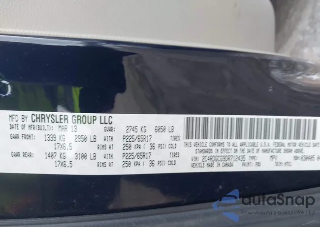 2C4RDGCG9DR712435: 40329780