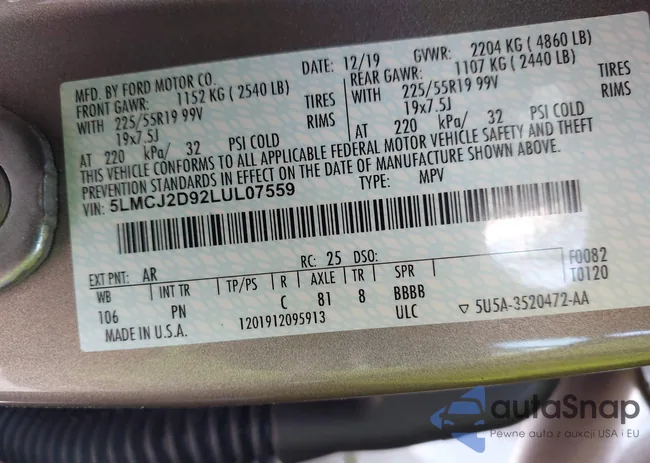 5LMCJ2D92LUL07559: 40341051