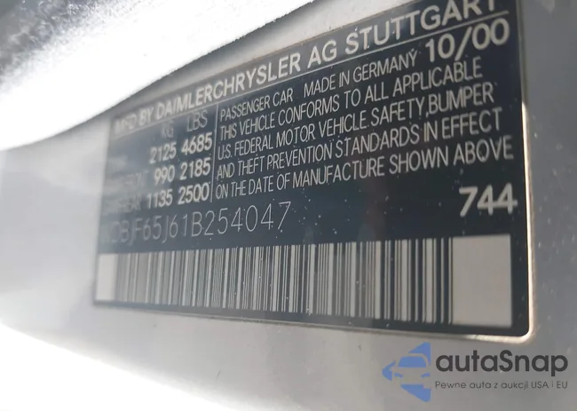 WDBJF65J61B254047: 40341253