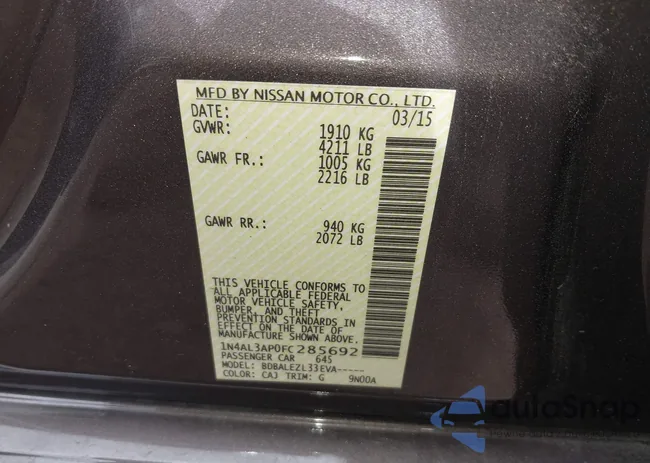 1N4AL3AP0FC285692: 40344555