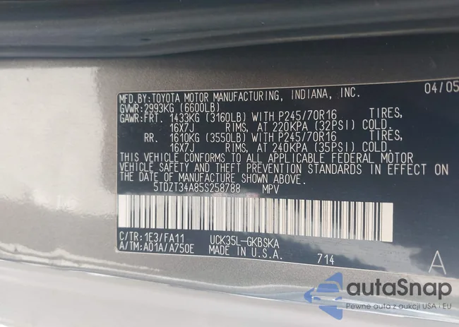 5TDZT34A85S258788: 40346796