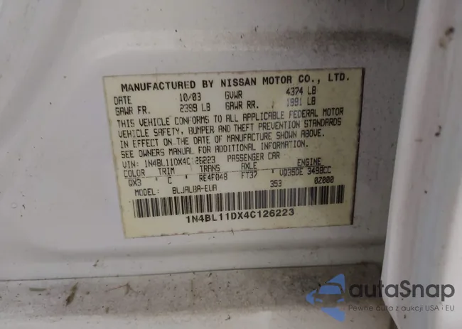 1N4BL11DX4C126223: 40347972