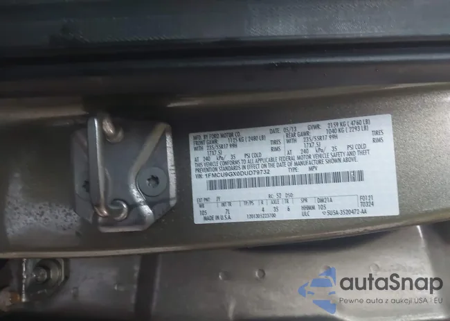 1FMCU9GX0DUD79732: 40349229