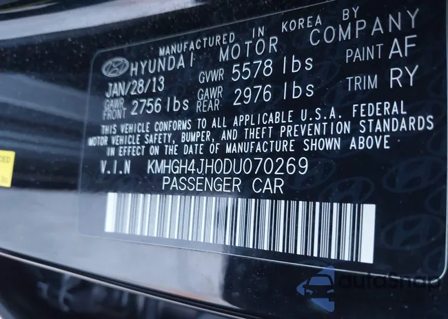 KMHGH4JH0DU070269: 40348620