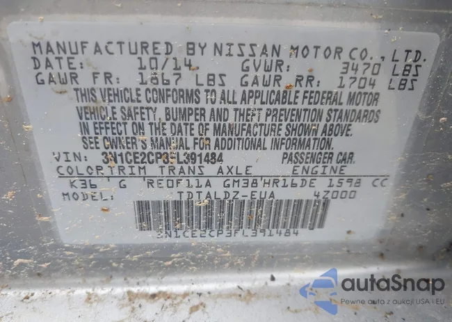 3N1CE2CP3FL391484: 40349582