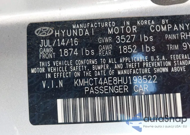 KMHCT4AE8HU193522: 40351176