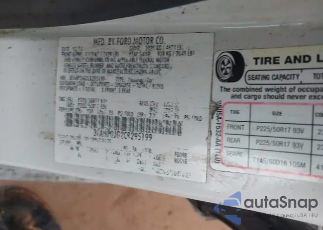 3FAHP0JG2CR295199: 40351197